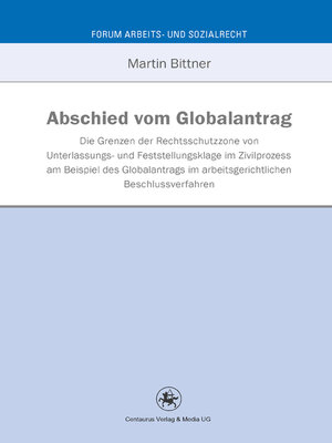 cover image of Abschied vom Globalantrag